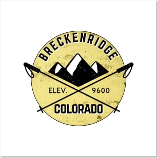 Skiing Breckenridge Colorado Posters and Art